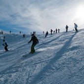 Ski slopes Dolomites 
