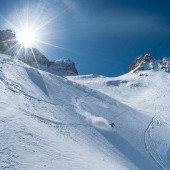 Off-piste skiing in the Dolomites Off-piste skiing in the Dolomites
