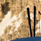 Winter skiing in the dolomites Winter skiing in the dolomites