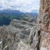 Alvera Averau climb in the Dolomites