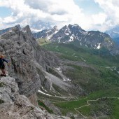 Alvera Averau climb in the Dolomites