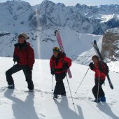Off-piste adventure in the Dolomites
