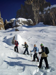 Snowshoeing in the Dolomites 