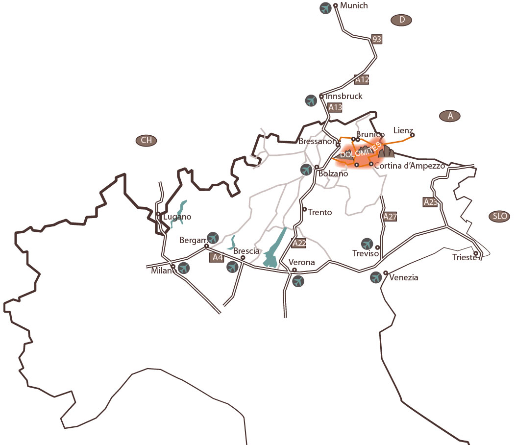 Dolomite Mountains Map - 4833 1