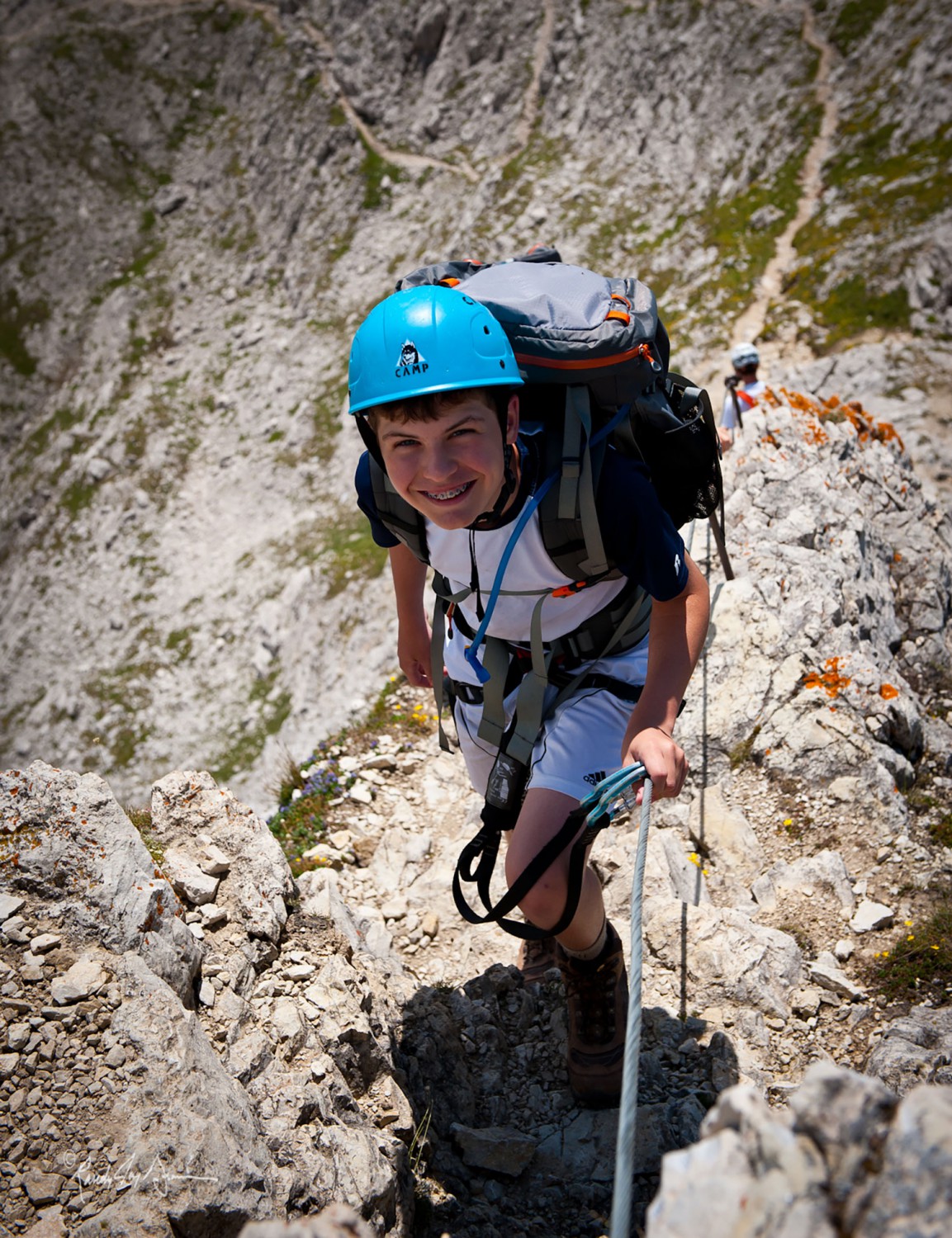 Family Rock Climbing Dolomites Climb Dolomite Mountains